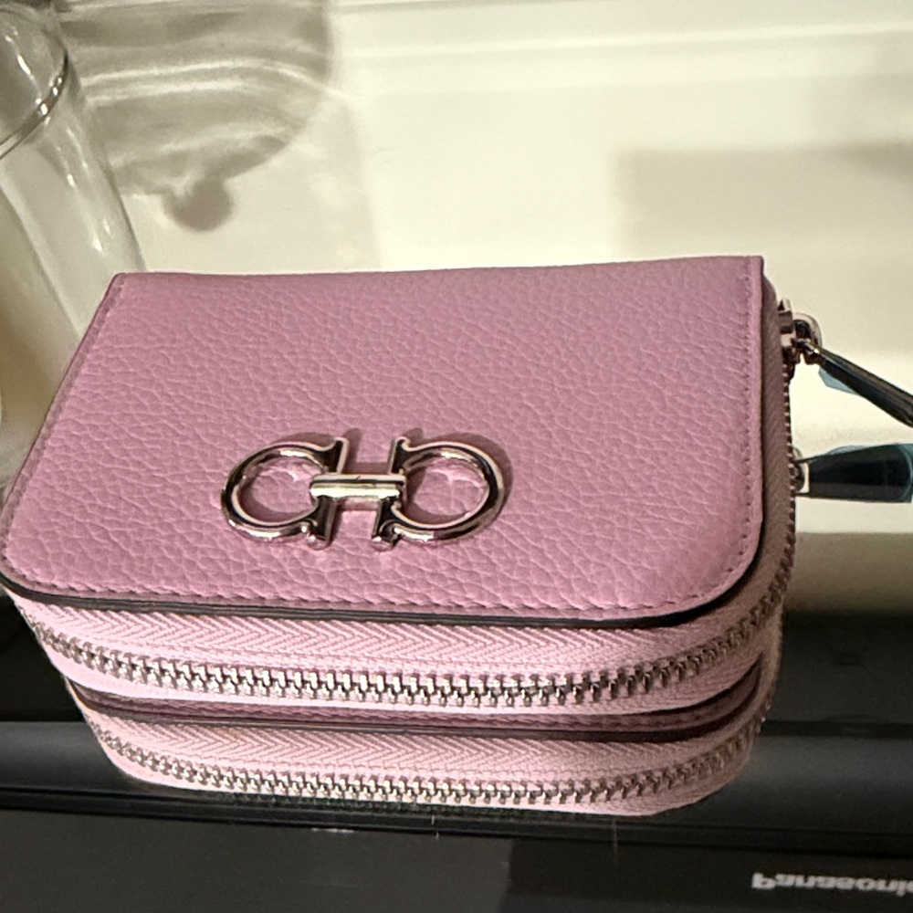 Salvatore Ferragamo Pink Leather Wallet